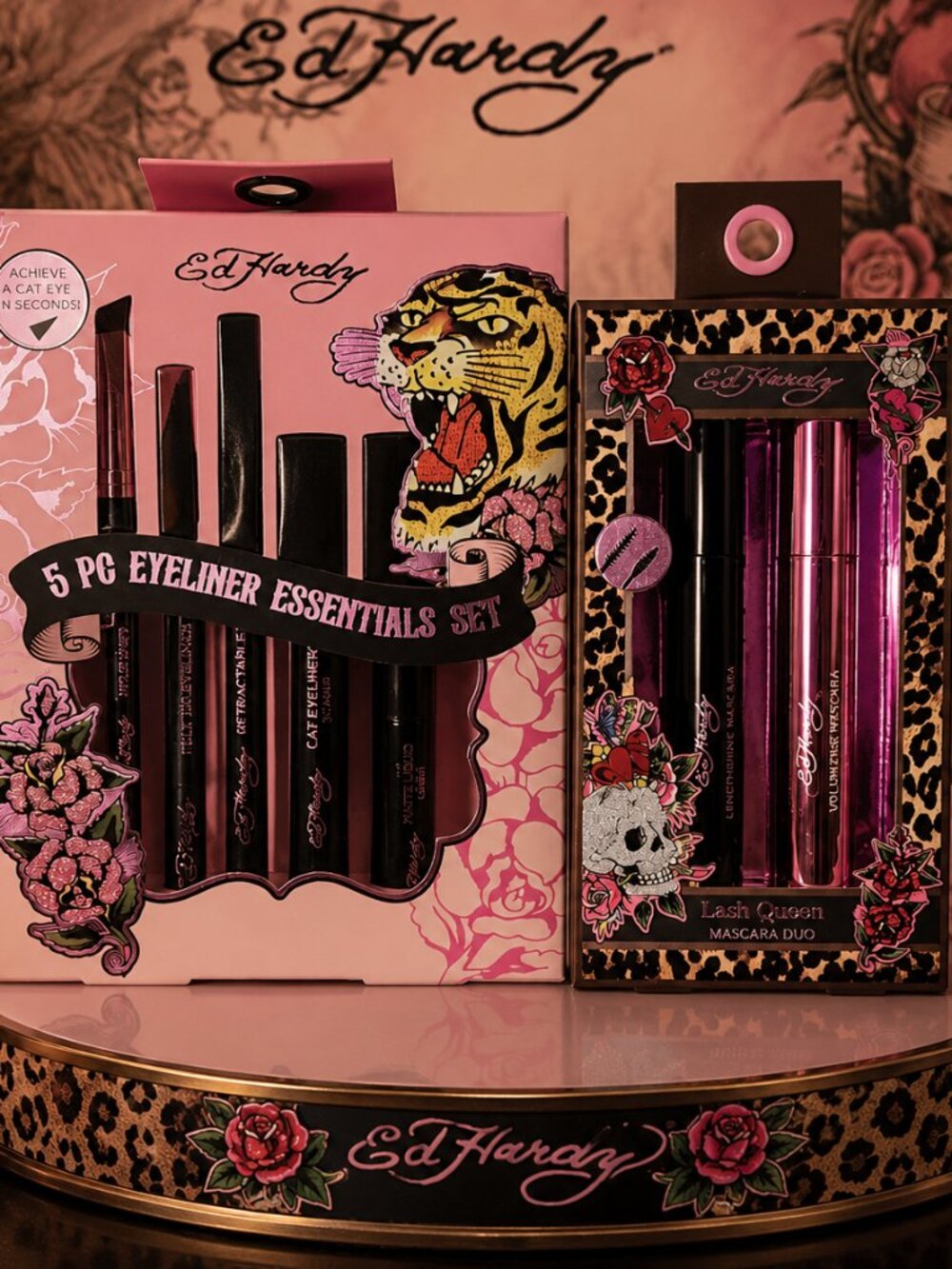 NEW  Ed Hardy Eye Makeup Bundle | 5pc Eyeliner Essentials Set & Lash Queen Ma
